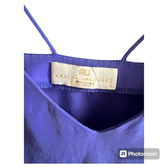 Amanda Uprichard EUC cobalt blue silk tank top size small - Picture 3 of 4